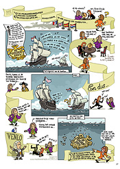 tekening: Ronald van der Heide bladzijde uit Dans van de gezanten