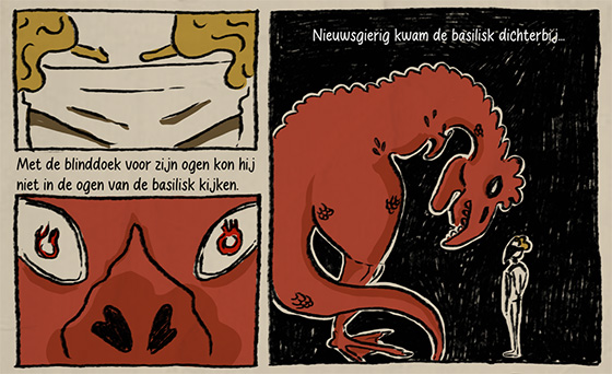 Basilisk tekening monsterboek van Anastasia Krylova