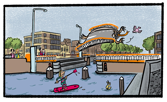 Oranjebrug tekening monsterboek van Danibal