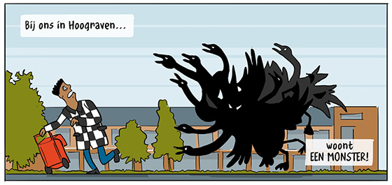 Het Monster van Hooggraven tekening monsterboek van Ronald van der Heide