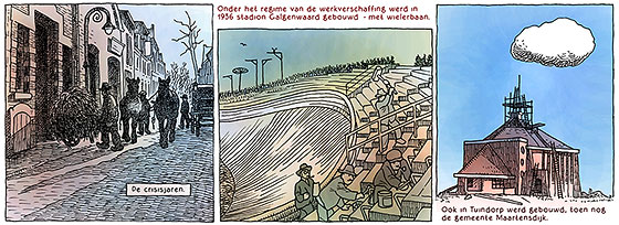 tekening Oud-Utrecht over periode 1933-1943 door Niels Bongers